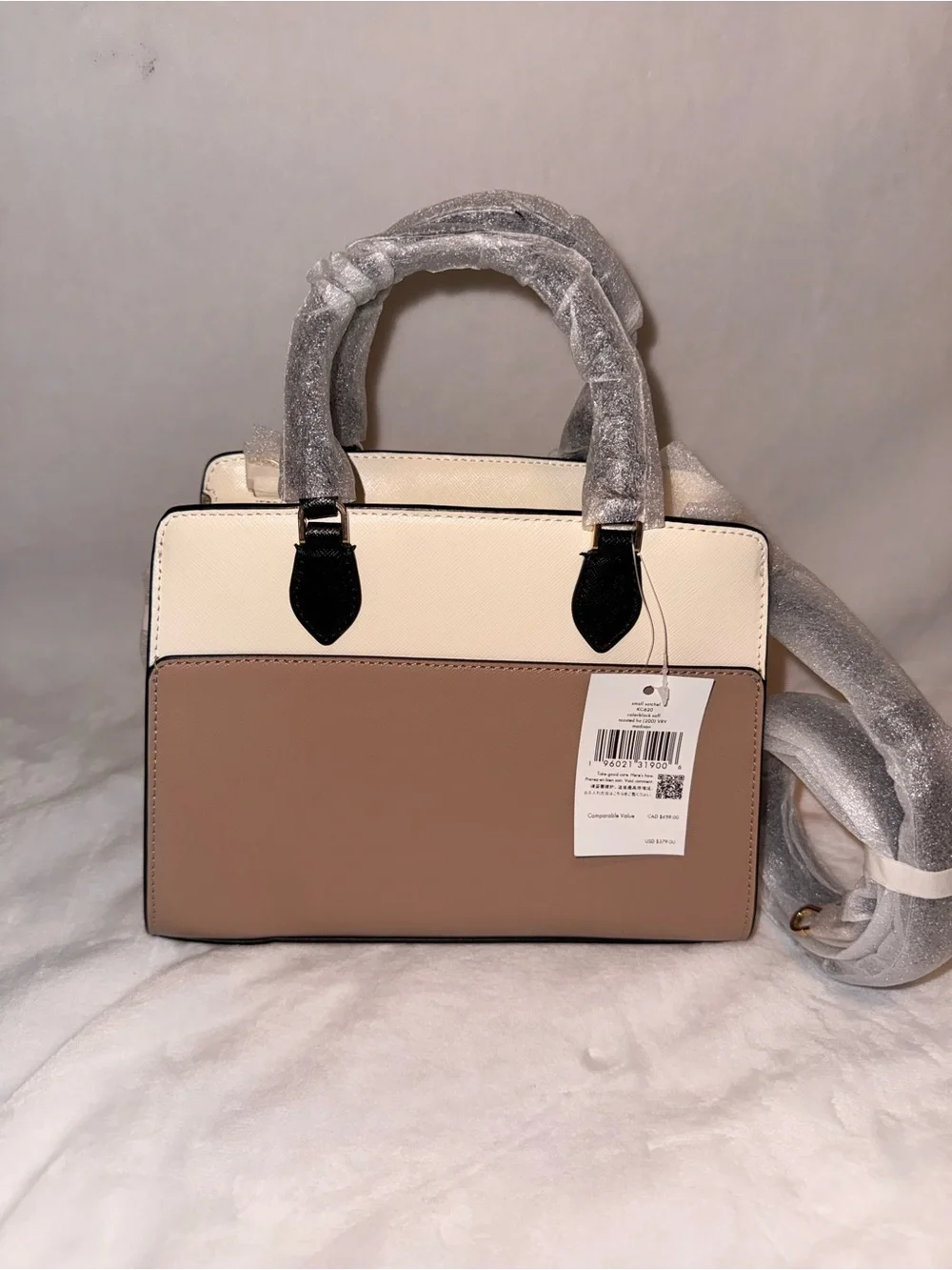 Kate Spade Madison Small Satchel Toasted Hazelnut Leather Top Handle Bag